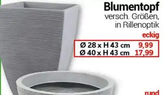 CENTERSHOP Blumentopf eckig Angebot