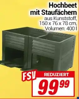CENTERSHOP Hochbeet mit Staufächern Angebot