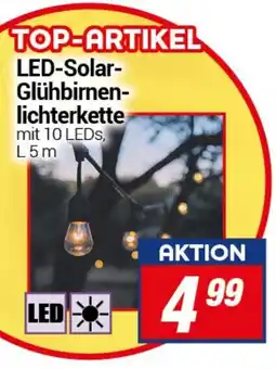 CENTERSHOP LED-Solar- Glühbirnen- lichterkette Angebot