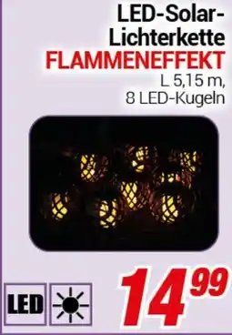 CENTERSHOP LED-Solar- Lichterkette FLAMMENEFFEKT Angebot