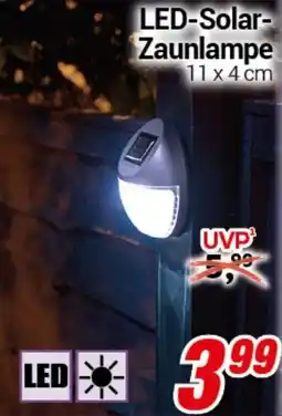 CENTERSHOP LED-Solar- Zaunlampe Angebot