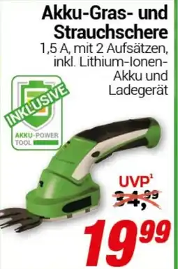 CENTERSHOP Akku-Gras- und Strauchschere Angebot