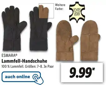 Lidl Esmara lammfell-handschuhe Angebot