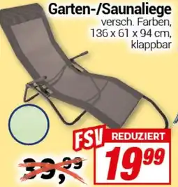 CENTERSHOP Garten-/Saunaliege Angebot