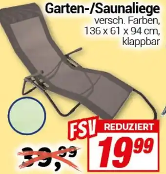 CENTERSHOP Garten-/Saunaliege Angebot