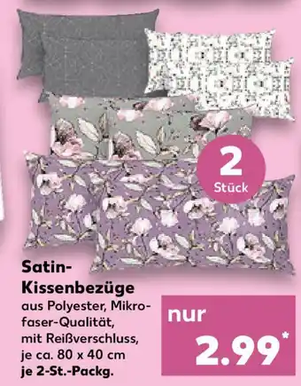 Kaufland LIV&BO Satin- Kissenbezüge Angebot