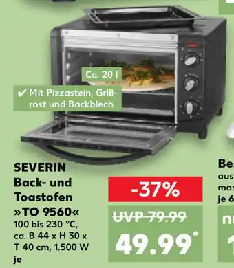Kaufland SEVERIN Back- und Toastofen "TO 9560" Angebot