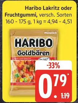 Marktkauf Haribo Lakritz oder Fruchtgummi Angebot