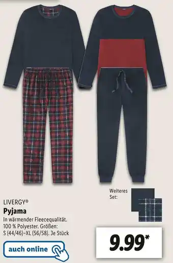 Lidl Livergy pyjama Angebot