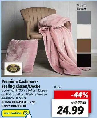 Lidl Gözze premium cashmere-feeling kissen oder decke Angebot