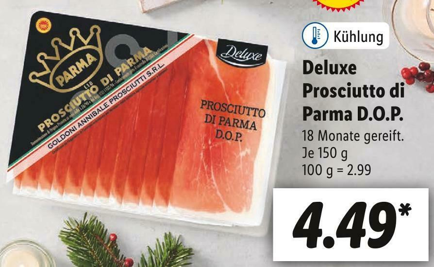 Deluxe prosciutto di parma d.o.p. Angebot bei Lidl