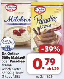 Combi Dr. Oetker Süße Mahlzeit oder Paradiescreme Angebot