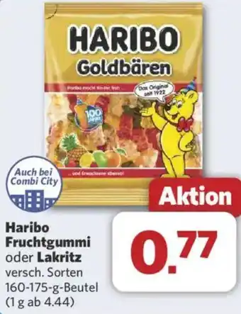 Combi Haribo Fruchtgummi oder Lakritz Angebot