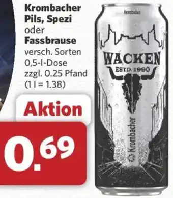 Combi Krombacher Pils, Spezi oder Fassbrause Angebot