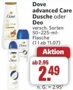 Combi Dove advanced Care Dusche oder Deo Angebot
