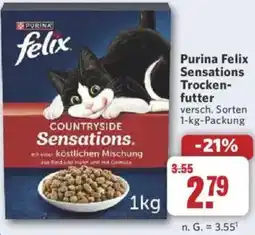 Combi Purina Felix Sensations Trockenfutter Angebot