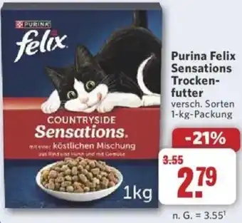 Combi Purina Felix Sensations Trockenfutter Angebot