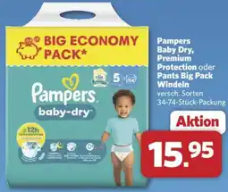 Combi Pampers Baby Dry, Premium Protection oder Pants Big Pack Windeln Angebot