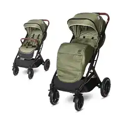 Netto Marken-Discount Lorelli Kinderwagen Storm Buggy, Fußabdeckung, PU-Räder, Sonnendach, verstellbar grün Angebot