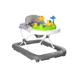 Netto Marken-Discount Bertoni Lauflernhilfe Happy Land Spielbrett, höhenverstellbar, Treppenstopper grau Angebot