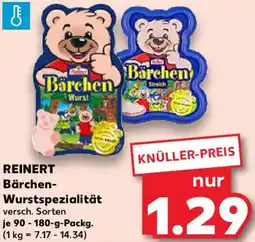 Kaufland REINERT Bärchen Wurstspezialität Angebot