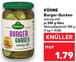 Kaufland KÜHNE Burger-Gurken Angebot