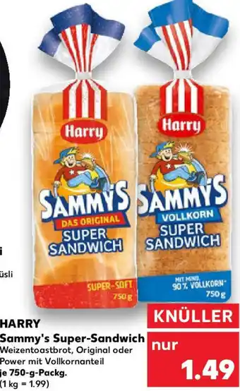 Kaufland HARRY Sammy's Super-Sandwich Angebot