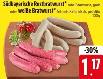 E-Center Südbayerische Rostbratwurst oder weiße Bratwurst Angebot