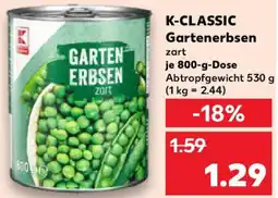 Kaufland K-CLASSIC Gartenerbsen Angebot