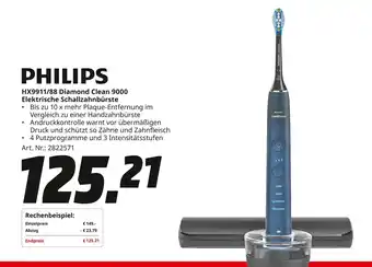 MediaMarkt Philips hx9911/88 diamond clean 9000 elektrische schallzahnbürste Angebot