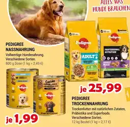 Zookauf Pedigree nassnahrung oder trockennahrung Angebot