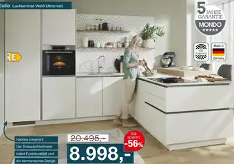 Möbel Inhofer Mondo küchen esilia lacklaminat weiß ultramatt Angebot