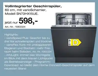 Möbel Inhofer Siemens vollintegrierter geschirrspüler Angebot