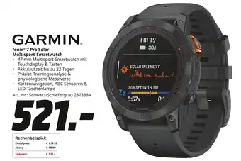 MediaMarkt Garmin fenix 7 pro solar multisport-smartwatch Angebot