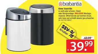 Zurbrüggen Brabantia eimer touch bin Angebot