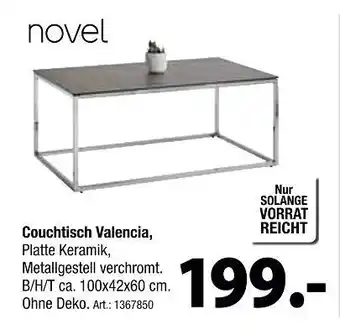 Zurbrüggen Novel couchtisch valencia Angebot