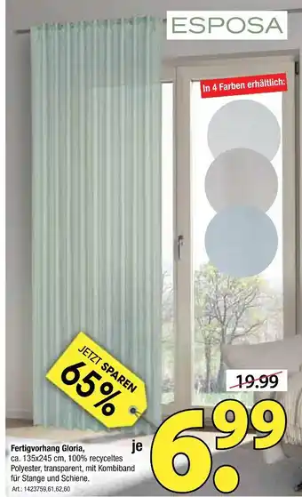 Zurbrüggen Esposa fertigvorhang gloria Angebot