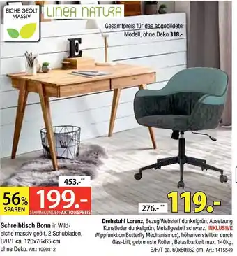Zurbrüggen Linea natura schreibtisch oder drehstuhl Angebot