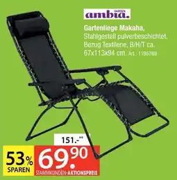 Zurbrüggen Ambia garden gartenliege makaha Angebot