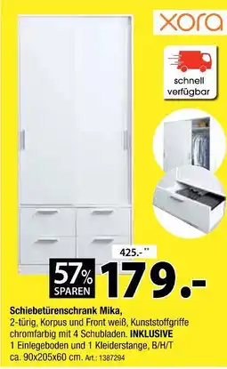 Zurbrüggen Xora schiebetürenschrank mika Angebot