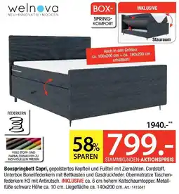 Zurbrüggen Welnova boxspringbett capri Angebot