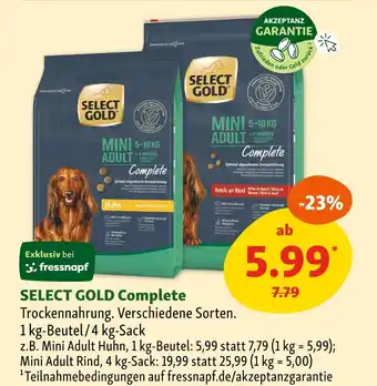 Fressnapf Select gold complete Angebot