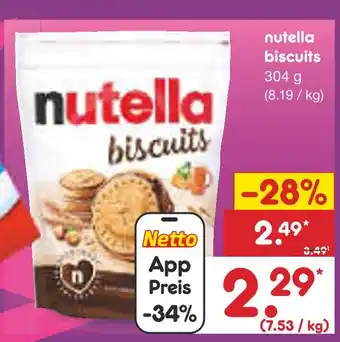 Netto Marken-Discount Nutella biscuits Angebot