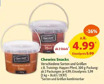 Fressnapf Chewies snacks Angebot