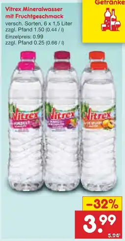 Netto Marken-Discount Vitrex mineralwasser mit fruchtgeschmack Angebot