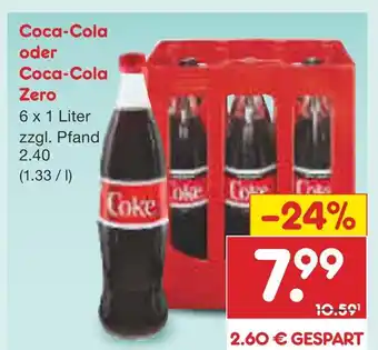 Netto Marken-Discount Coca-cola oder coca-cola zero Angebot