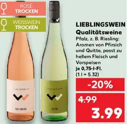 Kaufland LIEBLINGSWEIN Qualitätsweine Angebot