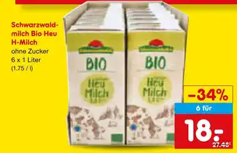 Netto Marken-Discount Schwarzwaldmilch bio heu h-milch Angebot