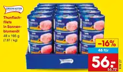 Netto Marken-Discount Dreimaster thunfischfilets in sonnenblumenöl Angebot