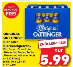 Kaufland Oettinger bier oder biermischgetränk Angebot